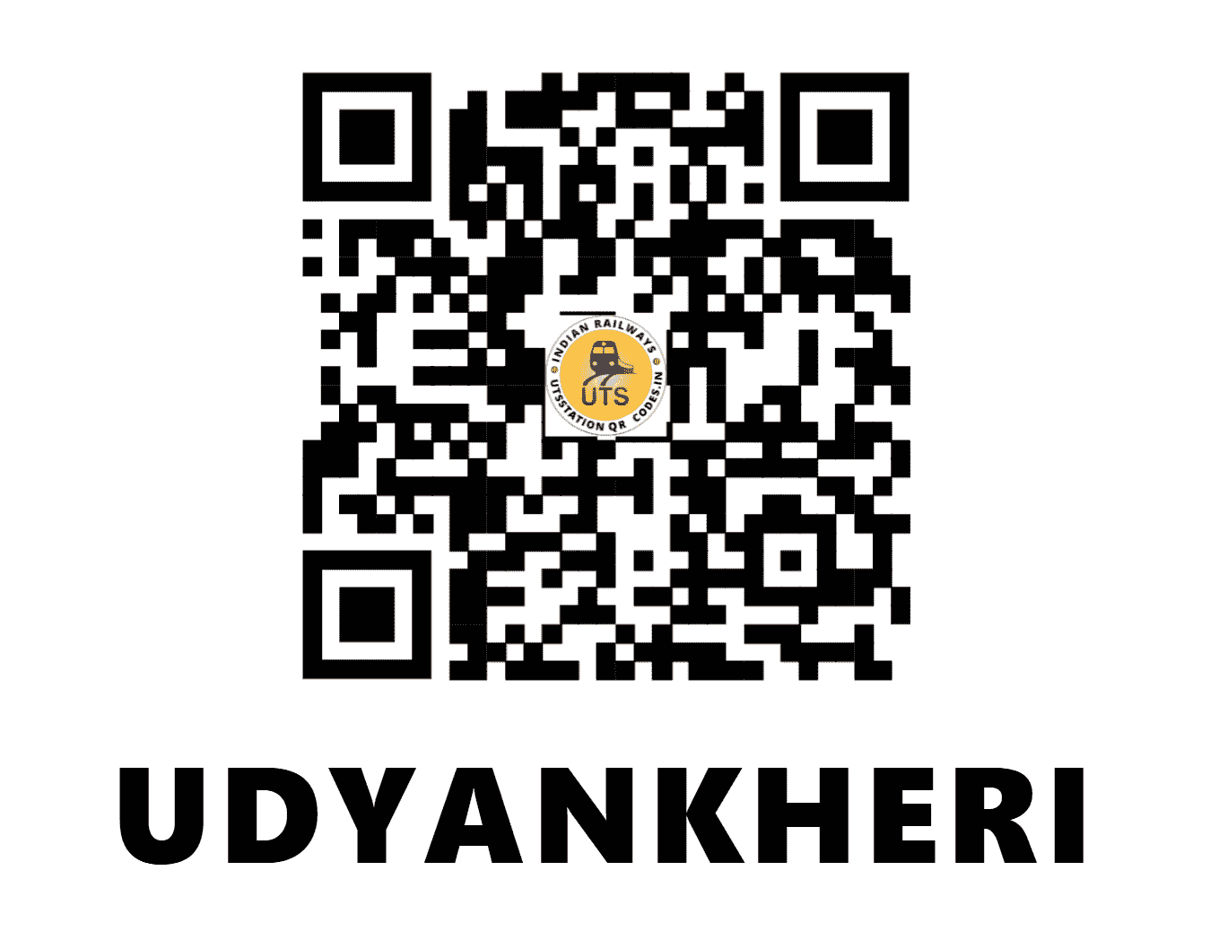 UTS QR Code for UDYANKHERI - UDK - WC (MADHYA PRADESH)